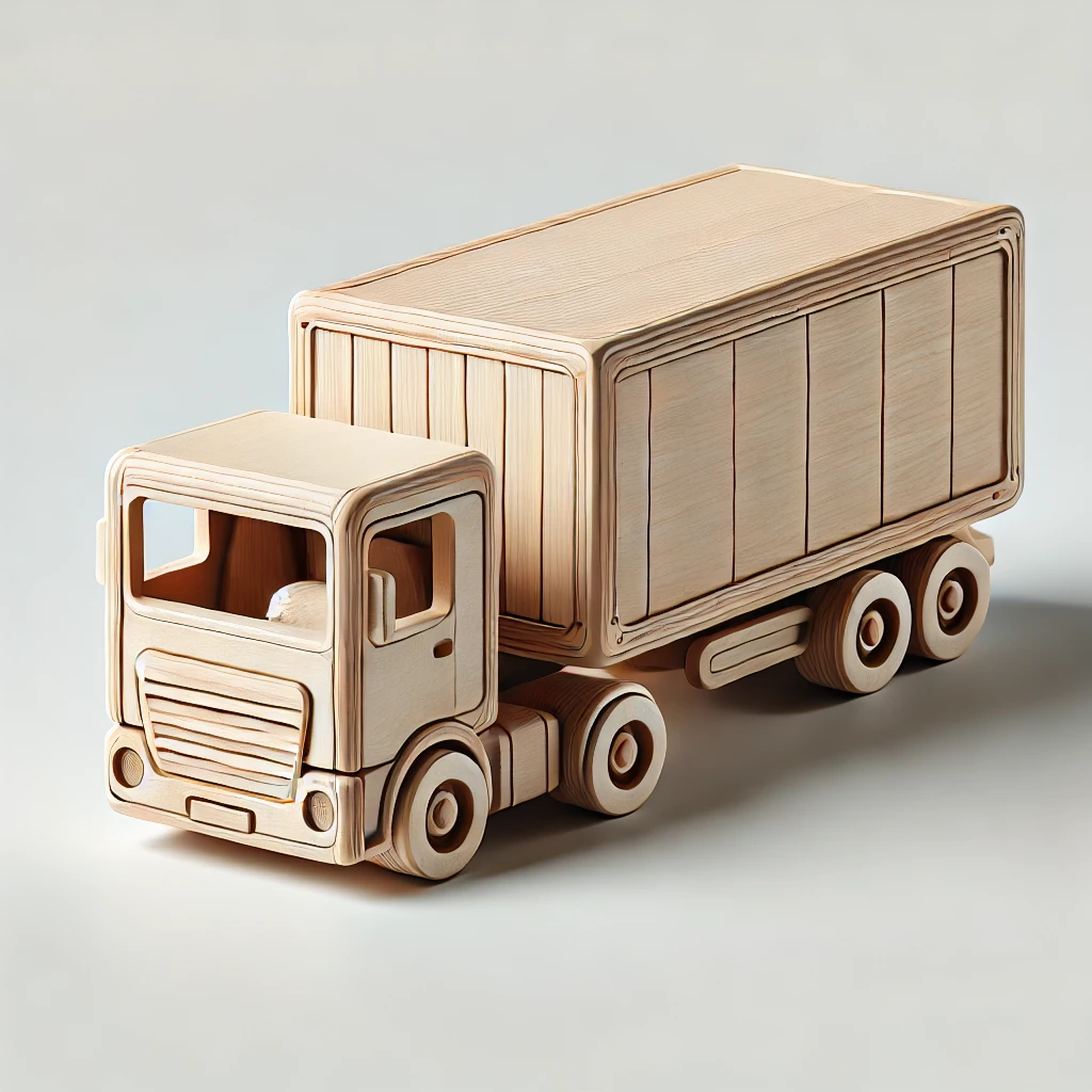 Wooden Truck with Enclosed Cargo Trailer